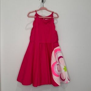 Jacadi Fuchsia Dress with Floral Accent
